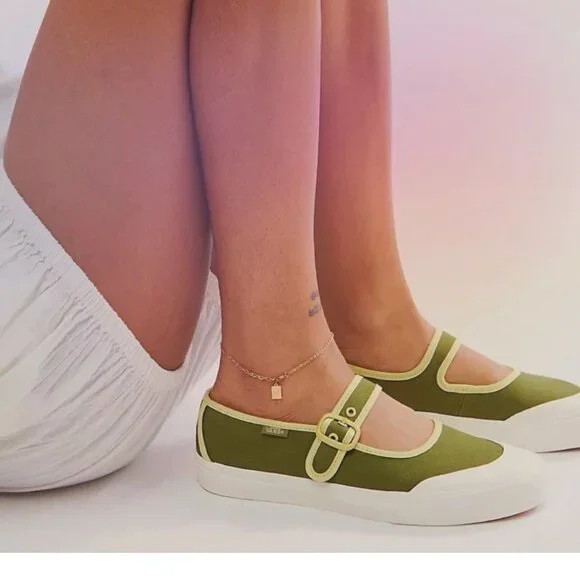 NEW VANS Mary Jane VN000CRRCX1 Ballerina Green M 5 W 6.5 - Picture 2 of 8